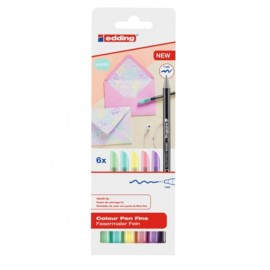 Edding 1200 Verde, Gris, Rosa, Turquesa, Violeta, Amarillo 6 pieza(s) - 1200-e6-pastel