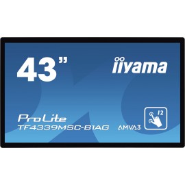 iiyama ProLite TF4339MSC-B1AG monitor pantalla táctil 109,2 cm (43'') 1920 x 1080 Pixeles Multi-touch Multi-usuario Negro