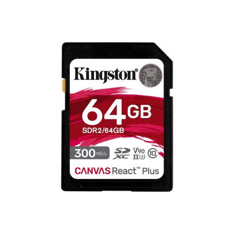 Kingston Technology Canvas React Plus 64 GB SD UHS-II Clase 10