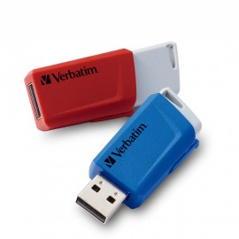 Verbatim Store 'n' Click - Unidad USB 3.2 GEN1 - 2x32 GB, Rojo/Azul - 49308
