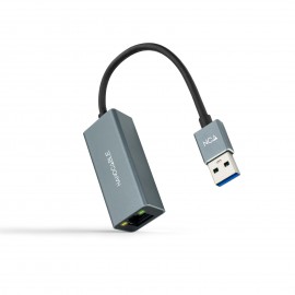 Nanocable Conversor USB 3.0 a Ethernet Gigabit 10/100/1000 Mbps, Aluminio, Gris, 15 cm - 10.03.0405
