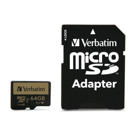 Verbatim Pro+ 64GB MicroSDHC MLC Clase 10 - 44034