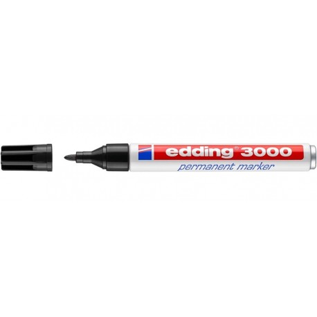 Edding 3000 marcador permanente Punta redonda Negro