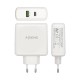 AISENS Cargador 48 W, 1x USB-C PD3.0 30 W, 1x USB-A QC3.0 18 W, Blanco - ASCH-2PD30QC-W
