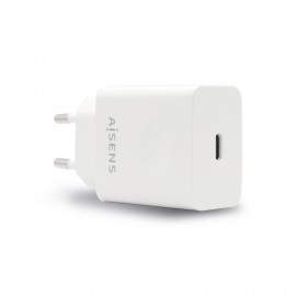 AISENS Cargador USB-C PD 3.0 1 Puerto 1x USB-C 20 W, Blanco - ASCH-1PD20-W