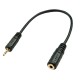 Lindy 35698 cable de audio 0,2 m 2,5mm 3,5mm Negro