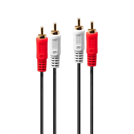 Lindy 35660 cable de audio 1 m 2 x RCA Rojo, Blanco