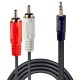 Lindy 35685 cable de audio 10 m 2 x RCA 3,5mm Negro