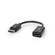 Nedis CCGT37150BK02 adaptador de cable de vídeo 0,2 m HDMI tipo A (Estándar) DisplayPort Negro