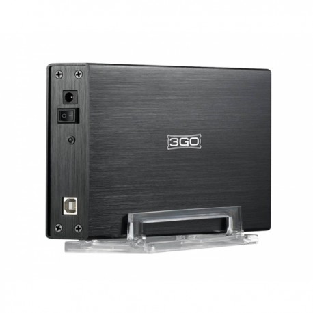 3GO HDD35BKIS caja para disco duro externo Caja de disco duro (HDD) Negro 3.5''