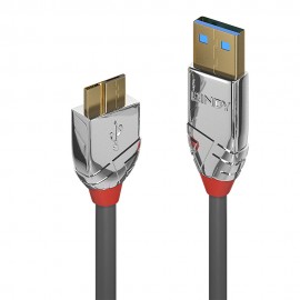 Lindy 36657 cable USB 1 m USB 3.2 Gen 1 (3.1 Gen 1) USB A Micro-USB B Gris