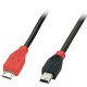 Lindy 31717 cable USB 0,5 m USB 2.0 Mini-USB B Micro-USB B Negro, Rojo