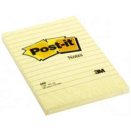 Post-It 660M etiqueta autoadhesiva Amarillo 6 pieza(s) - 660M