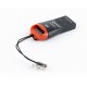 Gembird FD2-MSD-3 lector de tarjeta USB 2.0 Negro, Rojo