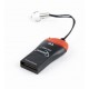 Gembird FD2-MSD-3 lector de tarjeta USB 2.0 Negro, Rojo