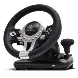 Spirit of Gamer Race Wheel Pro 2 Volante + Pedales PC,PlayStation 4,Playstation 3,Xbox One Negro, Plata - SOG-RWP2