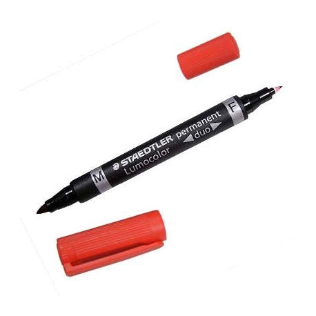 Staedtler Lumocolor Duo marcador permanente Punta redonda/fina Rojo 1 pieza(s) - 348-2