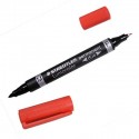 Staedtler Lumocolor Duo marcador permanente Punta redonda/fina Rojo 1 pieza(s) - 348-2
