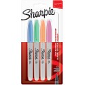 Sharpie 2065402 marcador permanente Fibre tip Azul, Verde, Naranja, Rosa 4 pieza(s)