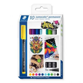 Staedtler Lumocolor 317 C10 marcador permanente Surtido Colores surtidos 10 pieza(s) - 317 c10