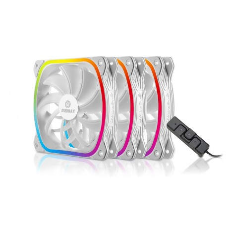 Enermax SquA RGB White Carcasa del ordenador Ventilador 12 cm Blanco - ucsqargb12p-w-bp3