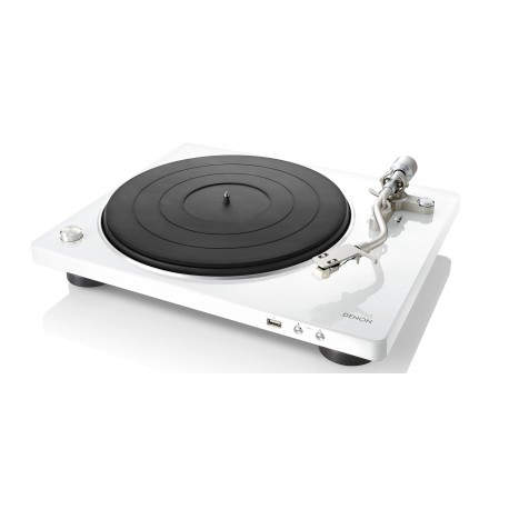 Denon DP-450USB Tocadiscos de tracción por correa Blanco