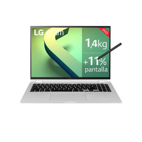 LG Gram 16T90Q-G.AA79B ordenador portatil Portátil 40,6 cm (16'') Pantalla táctil 2.2K
