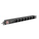 Lanberg PDU-PRO-07F-0200-BK unidad de distribución de energía (PDU) 6 salidas AC 1U Negro
