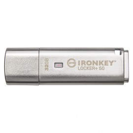 Kingston Technology IronKey Locker+ 50 unidad flash USB 32 GB USB tipo A 3.2 Gen 1 (3.1 Gen 1) Plata - iklp50/32gb