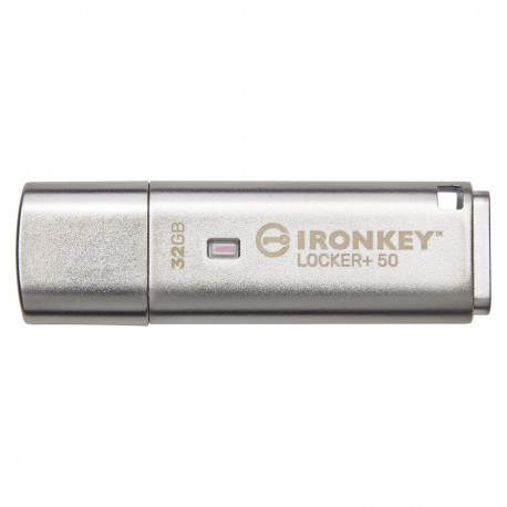 Kingston Technology IronKey Locker+ 50 unidad flash USB 32 GB USB tipo A 3.2 Gen 1 (3.1 Gen 1) Plata - iklp50/32gb