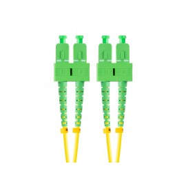 Lanberg FO-SASA-SD11-0020-YE cable de fibra optica 2 m SC/APC G.657.A1 Verde, Amarillo