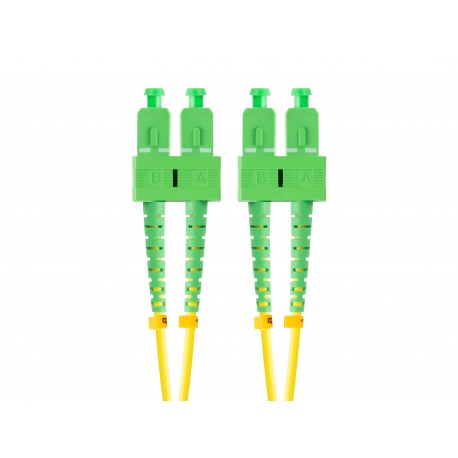 Lanberg FO-SASA-SD11-0020-YE cable de fibra optica 2 m SC/APC G.657.A1 Verde, Amarillo