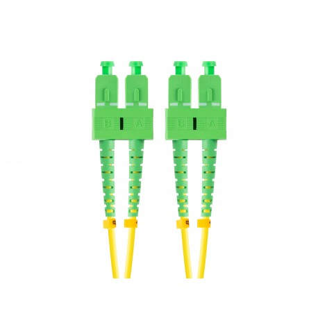Lanberg FO-SASA-SD11-0020-YE cable de fibra optica 2 m SC/APC G.657.A1 Verde, Amarillo
