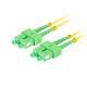 Lanberg FO-SASA-SD11-0020-YE cable de fibra optica 2 m SC/APC G.657.A1 Verde, Amarillo