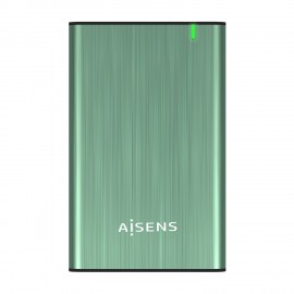 AISENS Caja Externa 2.5'' ASE-2525SGN 9.5 mm SATA A USB 3.0/USB 3.1 Gen1, Verde Primavera