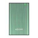 AISENS Caja Externa 2.5'' ASE-2525SGN 9.5 mm SATA A USB 3.0/USB 3.1 Gen1, Verde Primavera