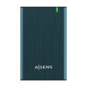 AISENS Caja Externa 2.5'' ASE-2525PB 9.5 mm SATA A USB 3.0/USB 3.1 Gen1, Azul Pacifico