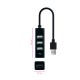 Nanocable Hub USB 2.0 con 4 Puertos de USB 2.0, USB-A/M-USB 2.0/H, Negro, 15 cm - 10.16.4404