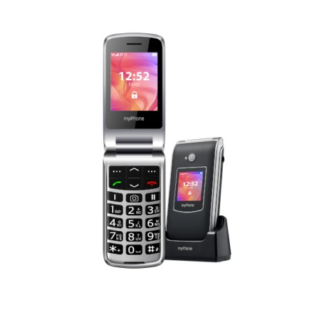 myPhone Rumba 2 6,1 cm (2.4'') Negro, Plata Teléfono para personas mayores
