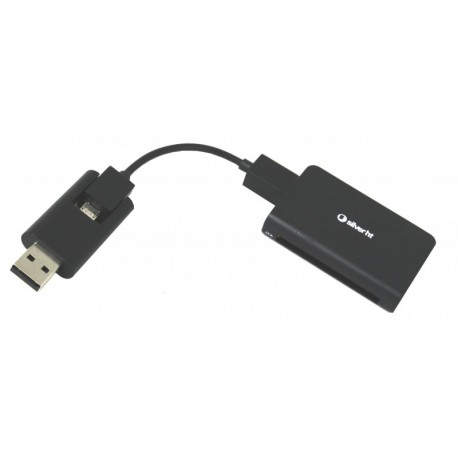 SilverHT LECTOR TARJETAS USB 2.0 OTG - DOBLE CONEXIÓN