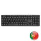 Tacens AK0PT teclado USB QWERTY Portugués Negro