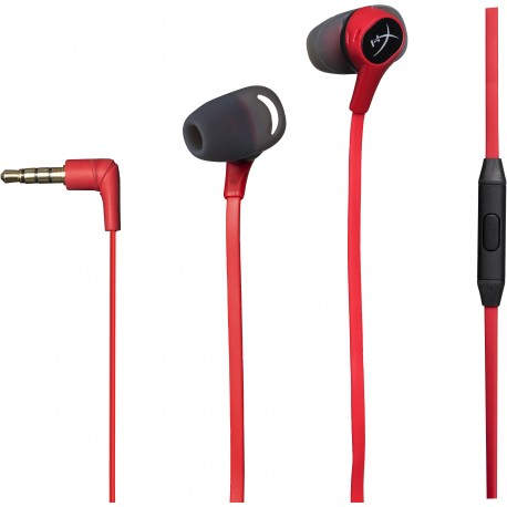 HP HyperX Cloud Auriculares Alámbrico Dentro de oído Juego Negro, Rojo