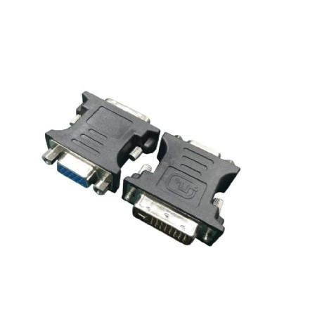 Gembird A-DVI-VGA-BK DVI-A VGA 15-pin Negro, Metálico