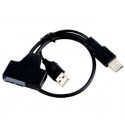 Adaptador externo USB 2.0 a SATA para SSD, DVD y SLIM SATA - A-USATA-01