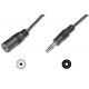 ASSMANN Electronic 3.5mm M/F, 2.5 m cable de audio 2,5 m 3,5mm Negro - AK-510200-030-S