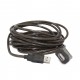 Alargador de USB 2.0 Activo de 5mt negro