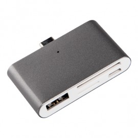 Silver Sanz 17124 nodo concentrador USB 3.0 (3.1 Gen 1) Type-C Gris, Blanco