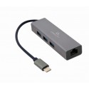 Gembird A-CMU3-LAN-01 hub de interfaz USB 3.2 Gen 1 (3.1 Gen 1) Type-C 5000 Mbit/s Gris