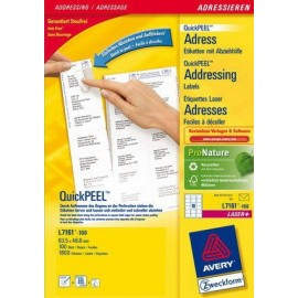 Avery L7161-100 etiqueta para dirección Blanco