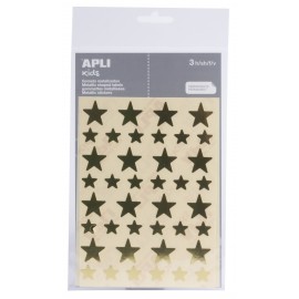 APLI 11805 etiqueta autoadhesiva Estrella Permanente Oro